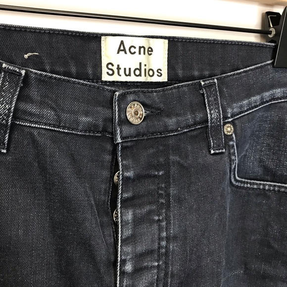 Acne Studios Town Twilight men’s skinny jeans dark wash button fly - Picture 3 of 11